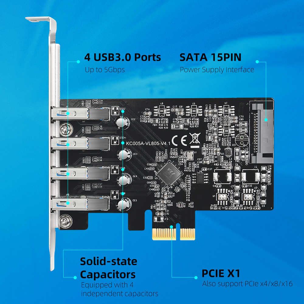 MAIWO USB 3.0 PCI-E Expansion  - огляд і ціна Usb Hub 7 Port