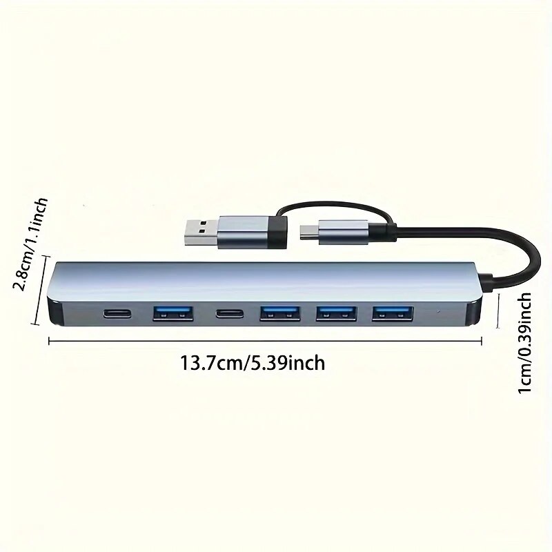 7 In 1 USB C Extender Adapter  - огляд і ціна Usb Hub 7 Port