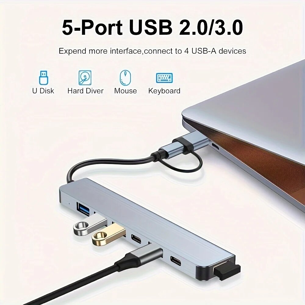 7 In 1 USB C Extender Adapter  - огляд і ціна Usb Hub 7 Port