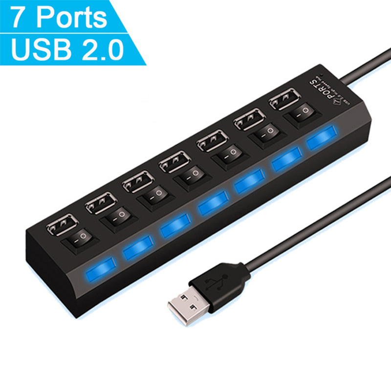 7 Port USB 2.0 Hub Splitter Fo - огляд і ціна Usb Hub 7 Port